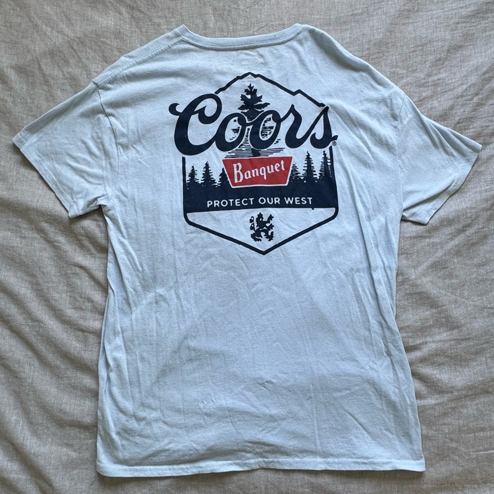 White Coors Banquet Graphic T-Shirt for men or women